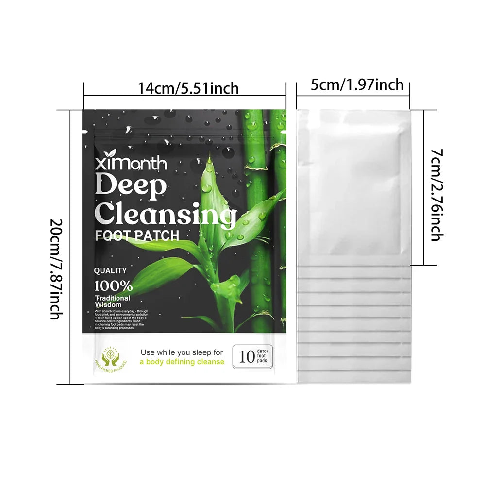 Natural Detox Foot Patches 10-50Pcs/Bag Stress Relief Feet Deep Sleep Herbal Detox Sticker Relieve Stress for Foot Care Tools