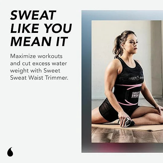 Sweat Band Waist Trainer Beltfor High Intensity Training and GymWorkouts 5 Adjustable Sizes