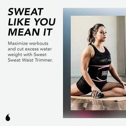 Sweat Band Waist Trainer Beltfor High Intensity Training and GymWorkouts 5 Adjustable Sizes