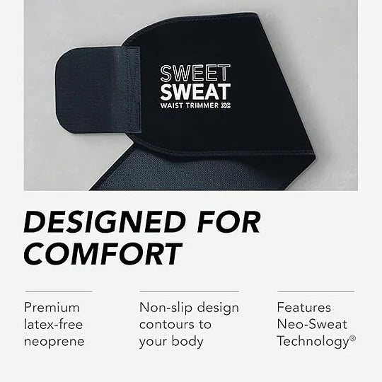 Sweat Band Waist Trainer Beltfor High Intensity Training and GymWorkouts 5 Adjustable Sizes