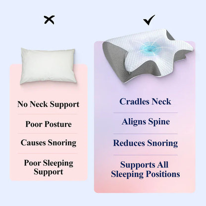 Butterfly Memory Foam Cervical Pillow – Neck & Shoulder Support